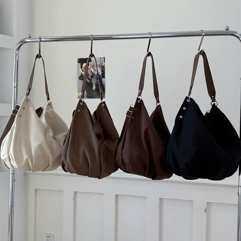 Casual commuting large-capacity canvas bag women's 2025 new lightweight and versatile messenger bag soft shoulder tote bag