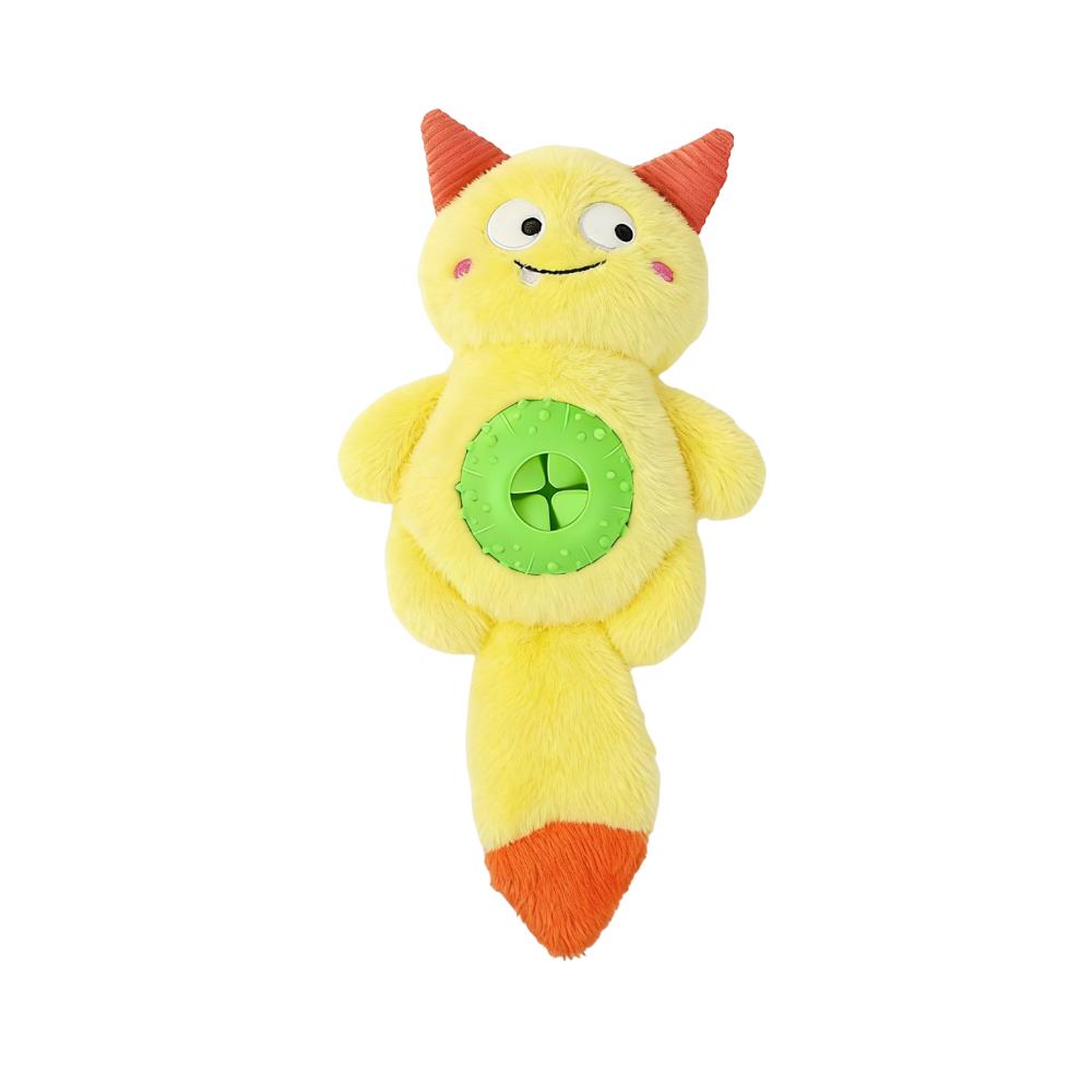 

Creative Squeaky Dog Toy Bite-resistant Interactive Dog Feeder Indoor Outdoor Use жёлтый