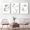 Nordic Minimalist Line Figure Painting Canvas Painting Abstract Face Poster Office Living Room Bedroom Home Decoration Mural No Frame