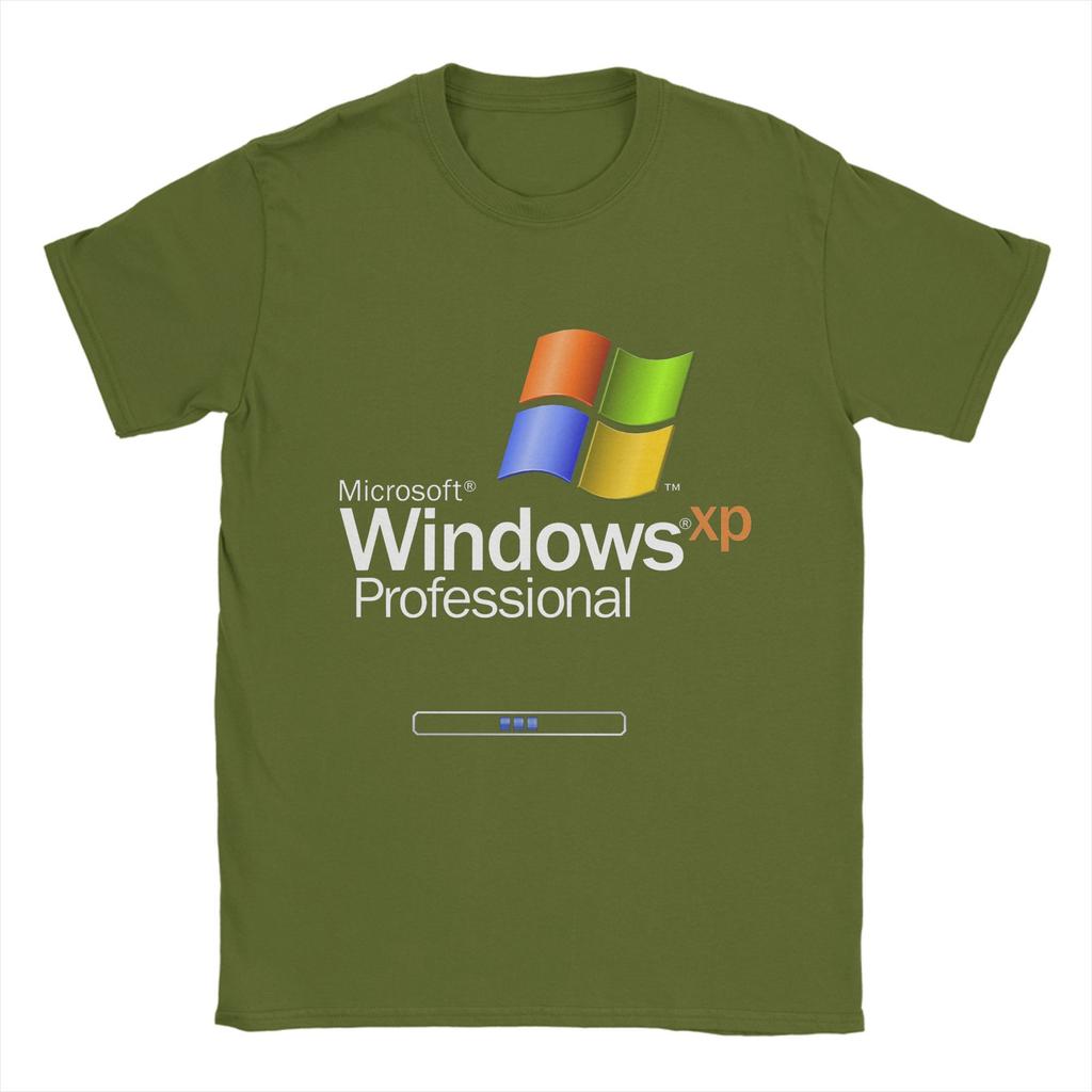 Koszulka Męska Windows Xp Vintage Bawełniana Koszulka Okrągły Dekolt Krótki Rękaw T-Shirt Dorosłe Topy