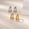 Light luxury diamond-set double-layer zircon ear buckle earrings butterfly love high-end fashion versatile earrings