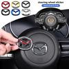 ABS Car Steering Wheel Center Emblem Sticker For Mazda MX-5 2 5 3 6 CX-8 CX-3 CX-5 CX-7 MS RX-8 Axela 8 Interior Decoration