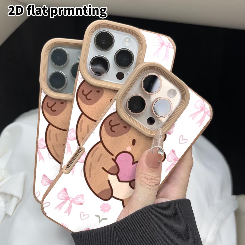 Phone Case: 2D Flat Lambskin Suitable for iPhone 18, 17, 16, 15, 14, 13 Pro Film Protective Case, Full of Girly Vibes, Christmas and Halloween Gift