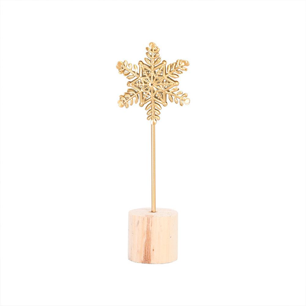Snowflake Ornaments, Nordic Style Wooden Round Bottom Creative 3d Wrought Iron Snowflake-shaped Decoration, Living Room Cabinet Home Furnishings