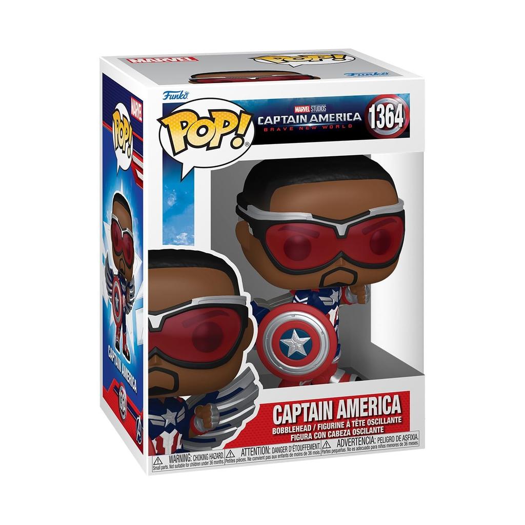 FUNKO Funko Pop Captain America Brave New World Captain America Figure Goods Cute Deformed Figure Pop! (Sam Wilson)