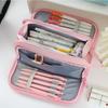 Multi-layer Grid Pencil Case Large-capacity Student Stationary Boxes Pen Storage Bag  School/Office