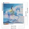 Beach Girl 5D DIY Full Drill Round Diamond Painting Kit for Home Wall Decor