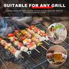 8Pcs BBQ Mesh Grill Mat Rectangular Mesh Grilling Mats Nonstick Mesh Grill Topper Reusable BBQ Grill Topper Temperature
