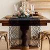 Hollowed Out Embroidered  Table Cover Semi-Sheer Rectangular Lace Tablecloth  Dining Table