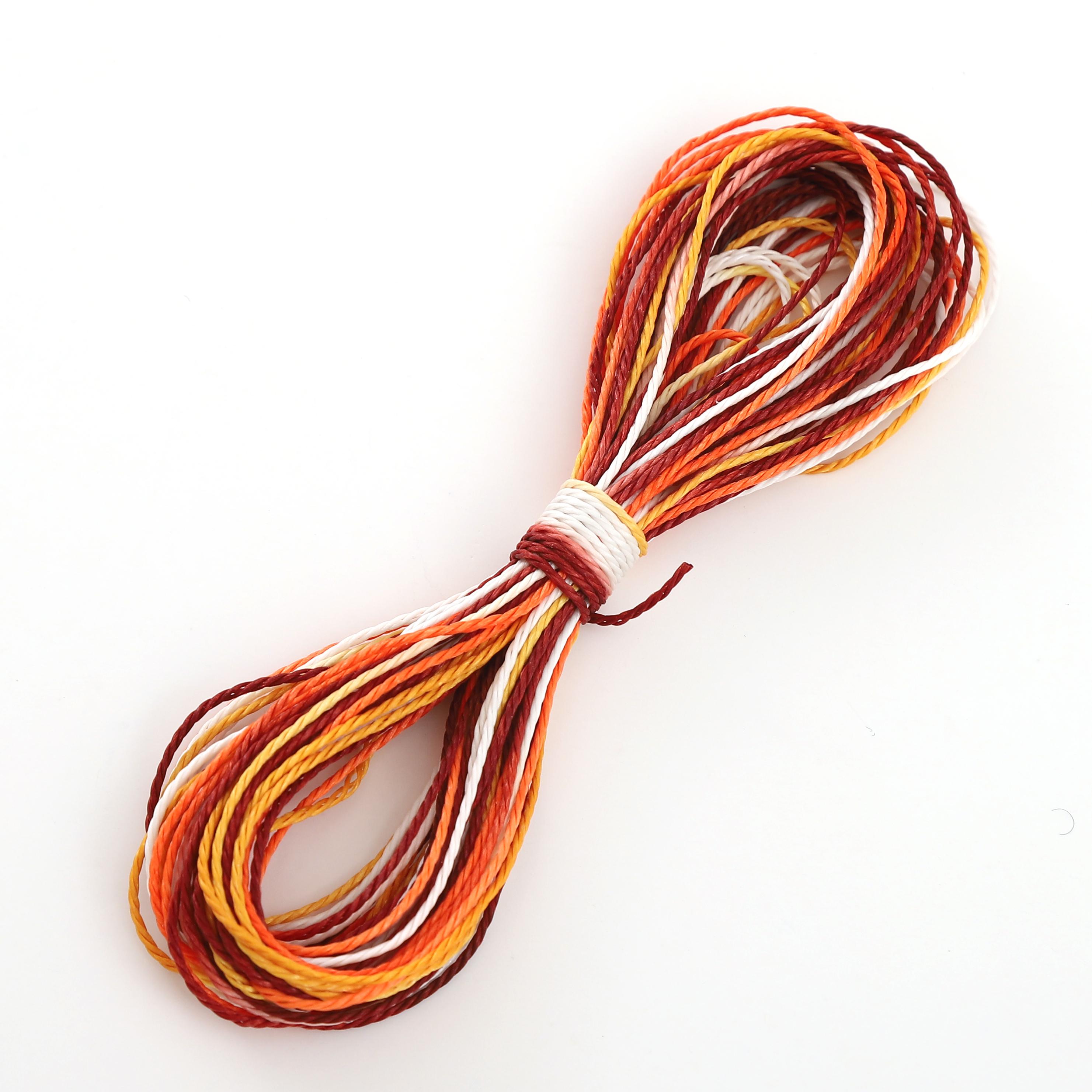 

10 метров кожаный шнур вощеный шнур хлопковая нить шнурок ремешок веревка для изготовления ювелирных изделий DIY браслет принадлежности 27