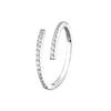 Mode Offener Ring Silber, Eleganter Verstellbarer Fingerring für Damen Alltagsschmuck