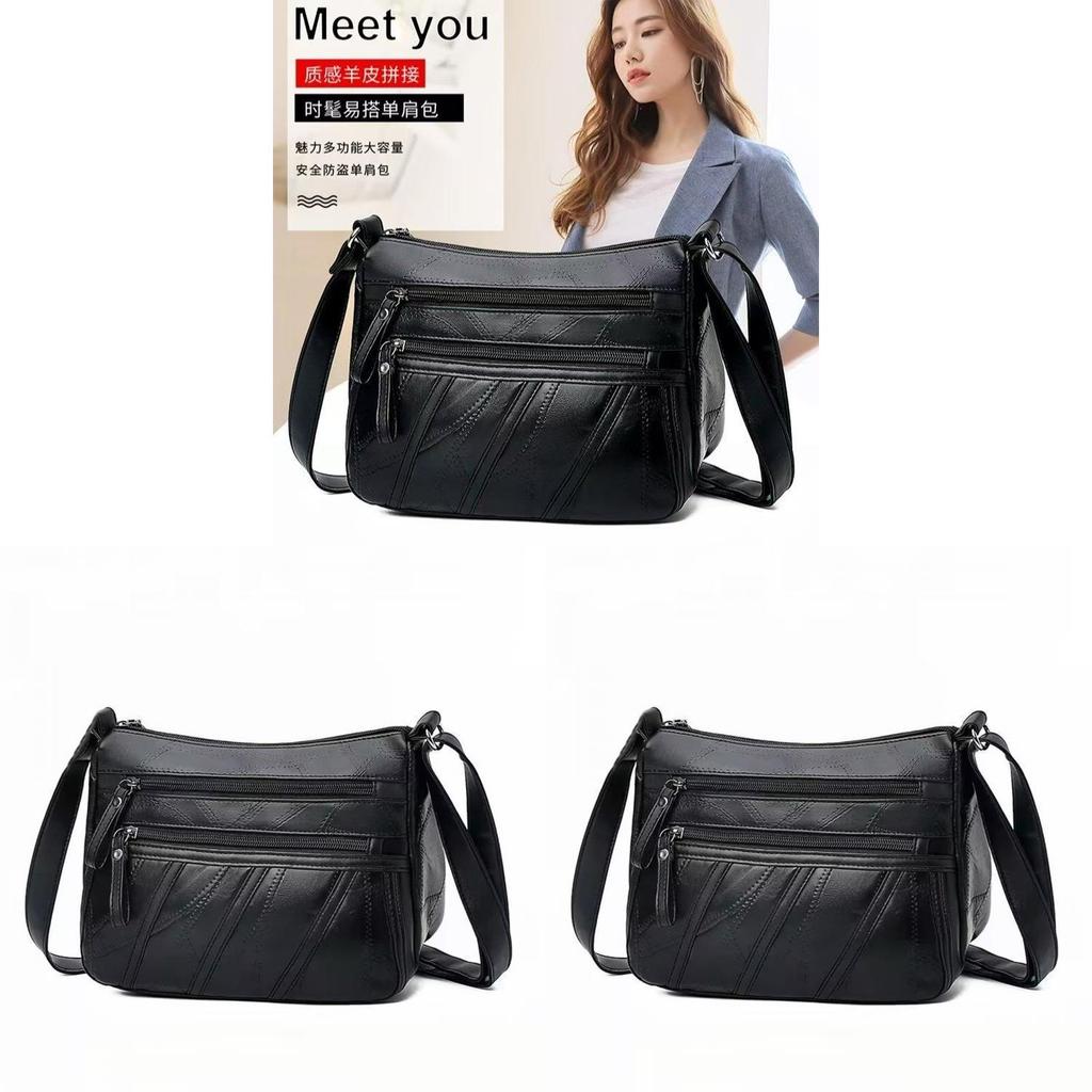 Pu Leather Crossbody Bag For Women Small Shoulder Purse With Zipper Closure For Daily Use