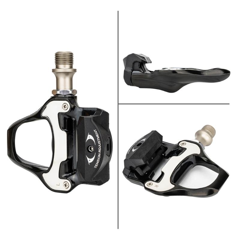 Light weight Clipless Bicycles Pedals with Cleats Universals Road Bike Cycling Pedals Bicycles Locking Pedals Easy to Use