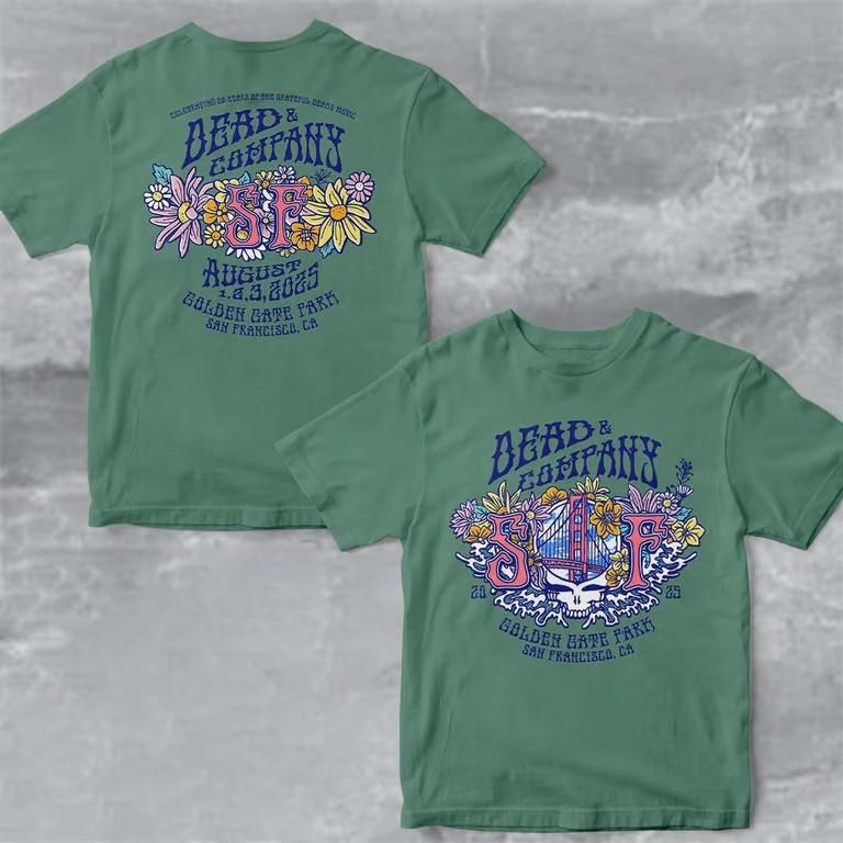 Dead And Company 60 Years Of The Dead 2025 Golden Gate Park On August 123 Shirt Unisex T-Shirt XXXL