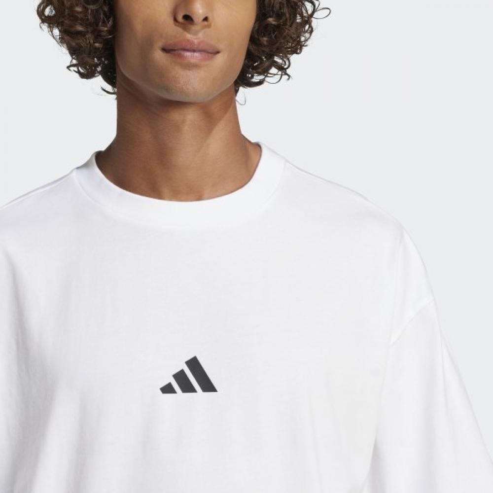 Adidas Camiseta Unisex Diaria de Manga Corta Jc5339 Icono del Futuro Manga Corta con Logo Pequeño