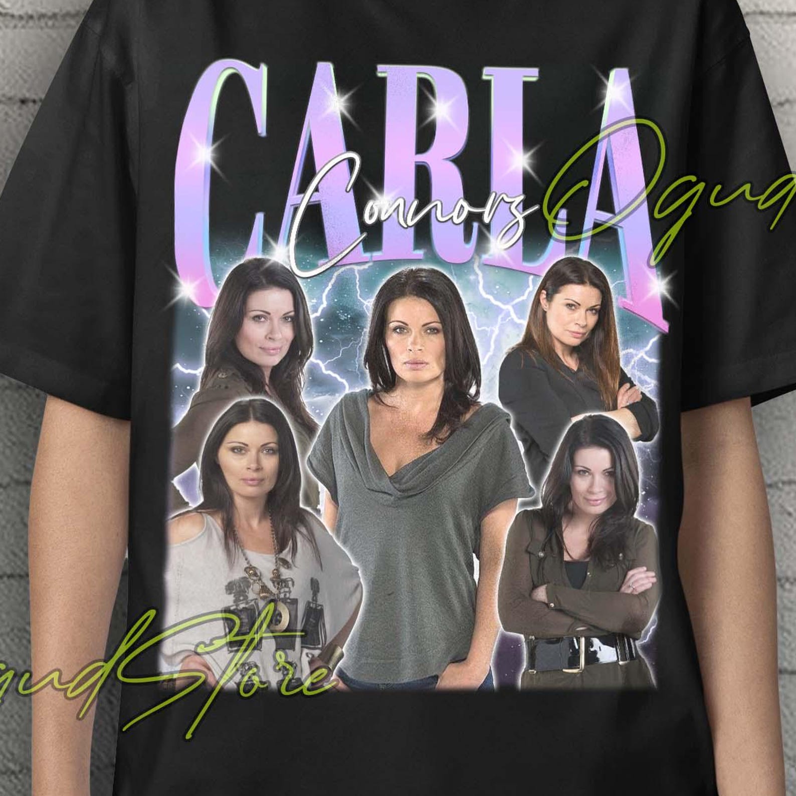 Carla Connor Retro Collage T-Shirt, Unisex Graphic Tee 2XL