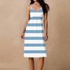 Women's Spaghetti Strap Backless Bow Loose Casual Beach Holiday Dress Sundress
