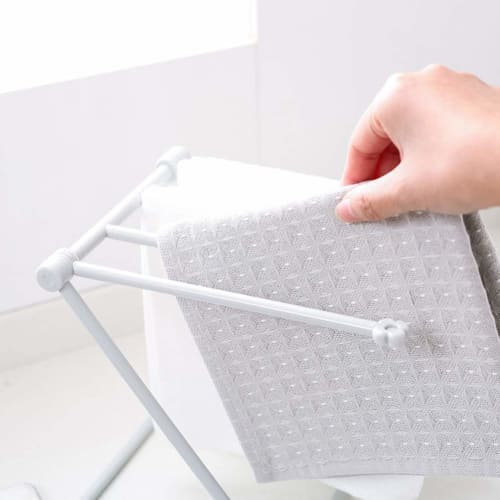 Liroyal Towel Rack, Dish Drying Stand, Holds 4 Dishcloths, Flower Design, Dish Drainer, Dish Holder, Bottle Drainer, Over-the-Sink Dish Drainer, Stove