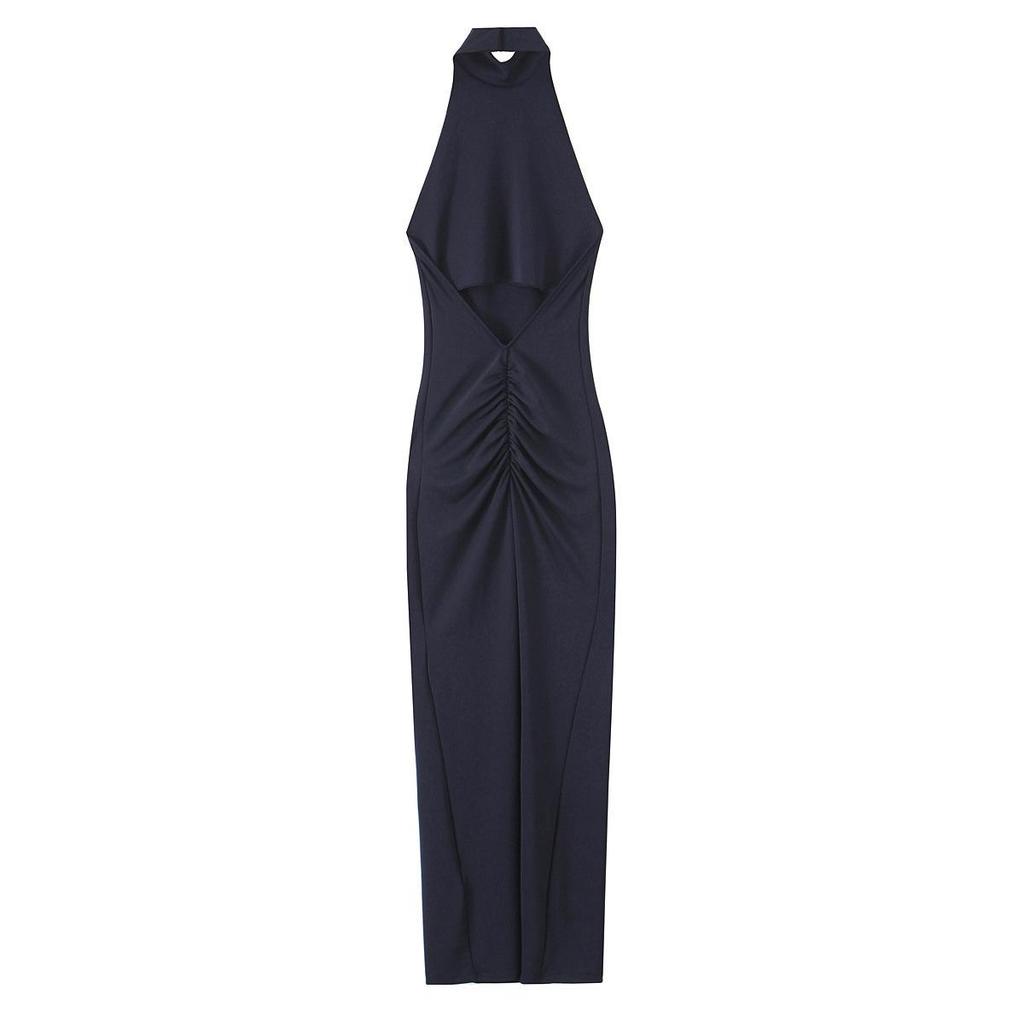 2025 Spring/Summer Women's Halter Neck High-Elastic Slim Fit Backless Dress