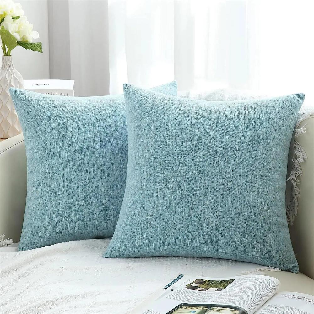 Olanly Chenille Pillow Cover 45x45cm Couch Cushion Cover Decor Throw Soft Luxury Pillowcase For Living Room Sofa Outdoor 40x40