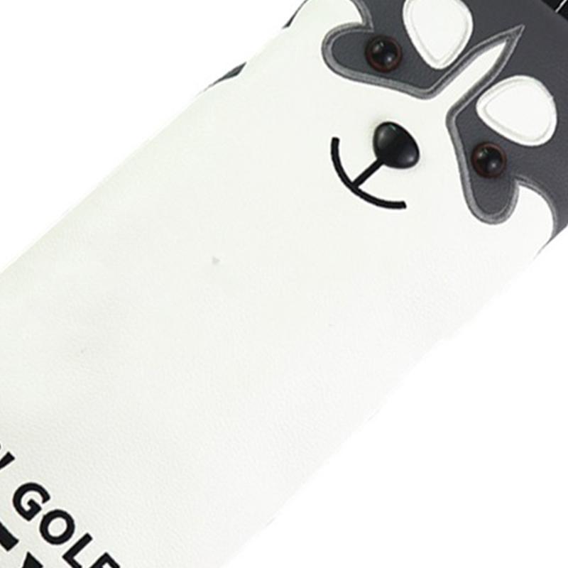 Golf Head Cover Waterproof Cute Dog Shaped Golf Head Protector PU Super Fleece Golf Putter Cover for Outdoor