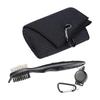 Golf Towel And Double Sided Cleaning Brush Set Golf Club Scrubber Microfiber Towel For Efficient Club Maintenance