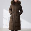 Fashion Woman Parkas Winter Long Coats Hooded Faux Fur Collar Thick Warm Overcoat Women's Jackets