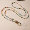 Crossbody Long Phone Lanyard Stone Gem Beads Phone Chain Fashion Mobile Phone Straps  Women Girls