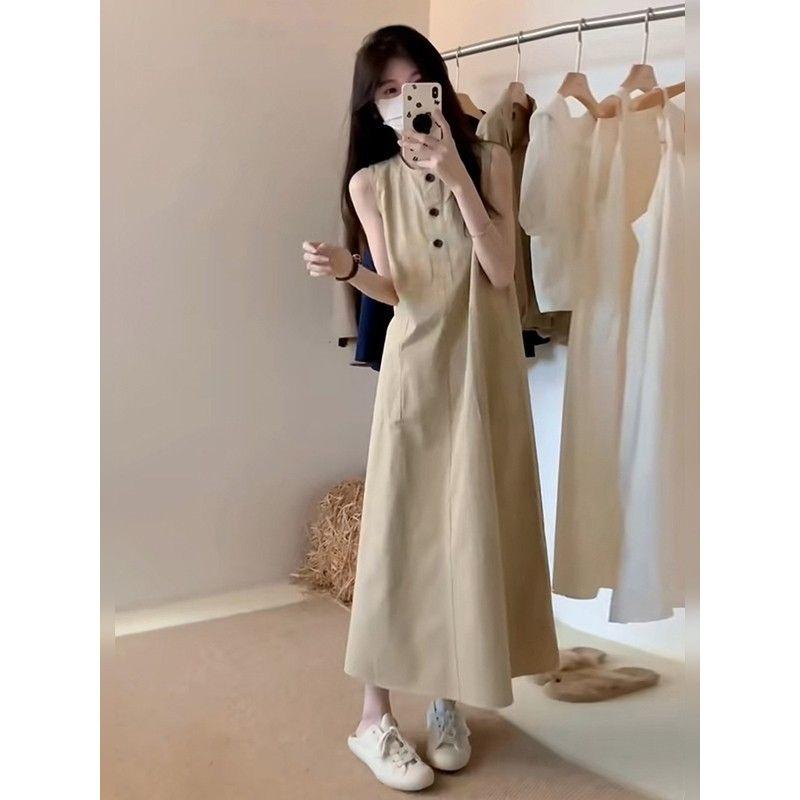 Sleeveless Casual Loose Dress Summer New Women's Clothing Temperament Thin Fishing Dating Dress Seaside Vacation