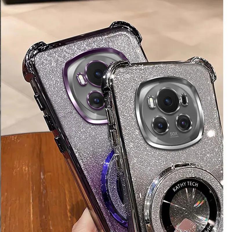 Luxury Four-corner Anti-fall Shell for Magic 7 6 5 Lite Magic 6 5 Pro Magic7Pro Honor X9C X9B X9A Glitter holder protective case