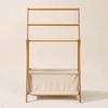Clothes Rack with Storage Bin Freestanding A-Shaped Frame Garment