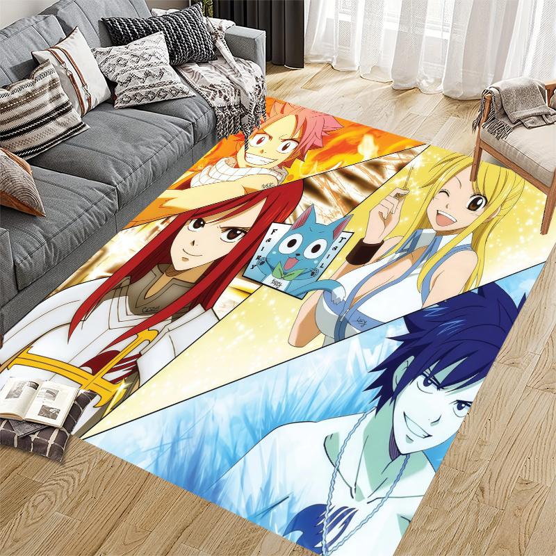Fairy Tail Home Sofa Decoration for Living Room & Bedroom, Non‑Slip Play Flannel Floor Mat for Game Room
