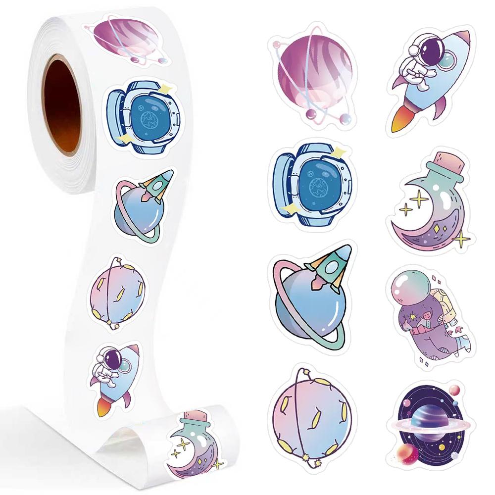 100-500pcs Cartoon Space Planet Stickers Birthday Wedding Party Gift Wrapping Label Scrapbook Stationery Stickers