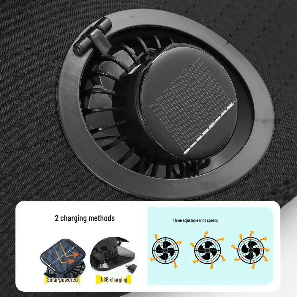 Men's Outdoor Wide Brim Sun Hat with UV Protection for Fishing