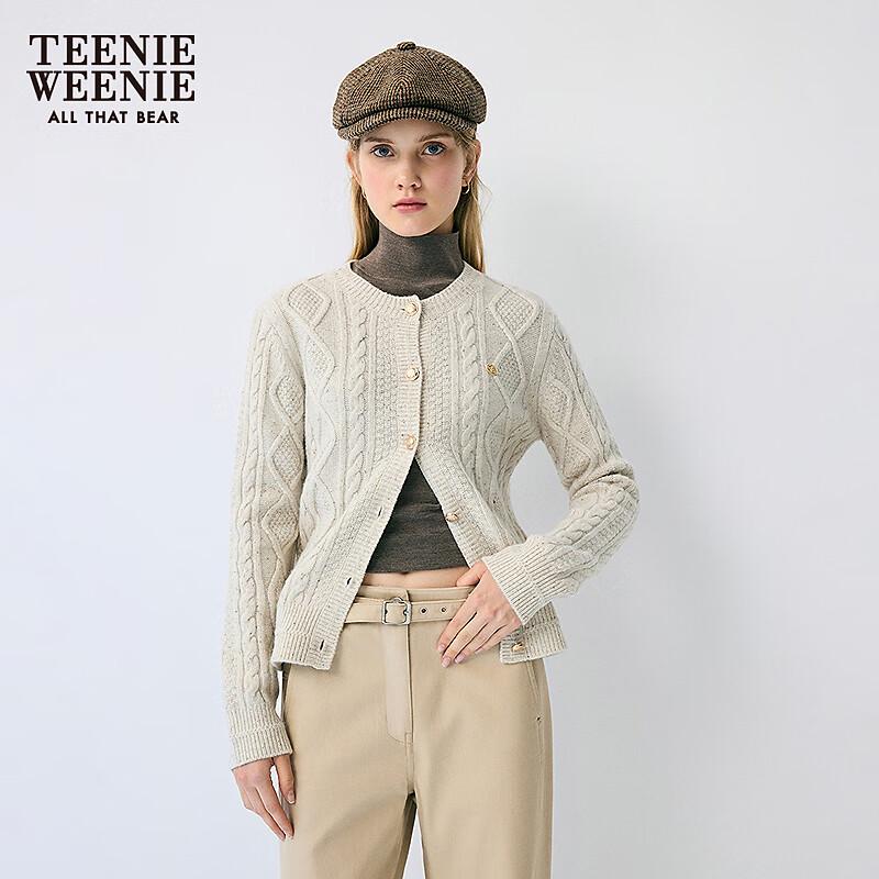 Teenie Weenie Women's Little Bear Jacquard Knit Cardigan