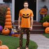 Print Cute Family Set Pajamas, Home Clothes, Family Set Short Sleeve Top Pants Set