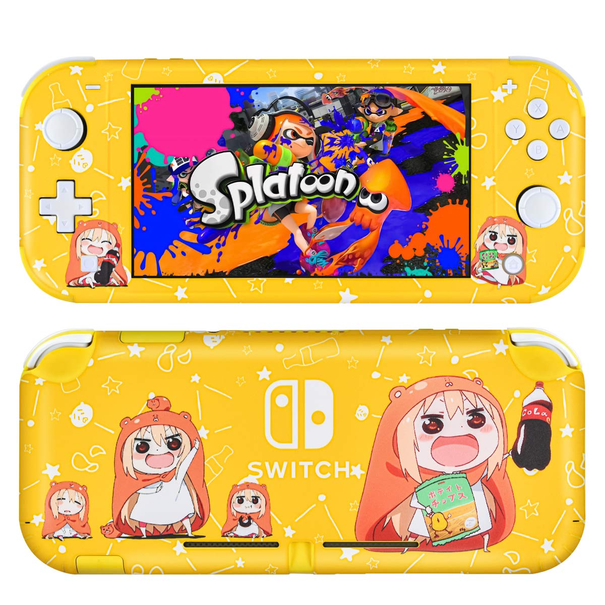 

DLseego Switch Lite Skin Cute Girl Pattern Full Wrap Skin Protective Film Sticker Compatible with Nintendo Light Yellow Switch,