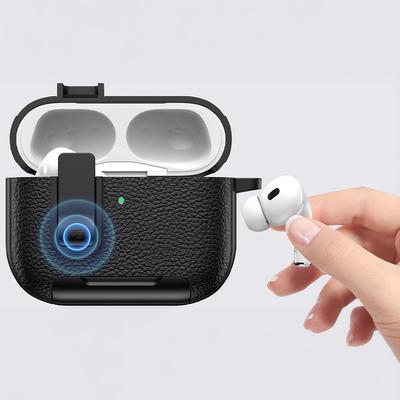 For Apple AirPods Pro 3 Protective Case With Secure Lock Leather Bracket Cover For AirPods Pro 3 3rd Generation Cases Shell