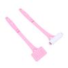 Aplicador de Loción para la Espalda Plegable con Mango Largo Rodillo Rascador de Espalda Portátil Rodillo de Aplicación de Protector Solar Autobrillantador Rosa