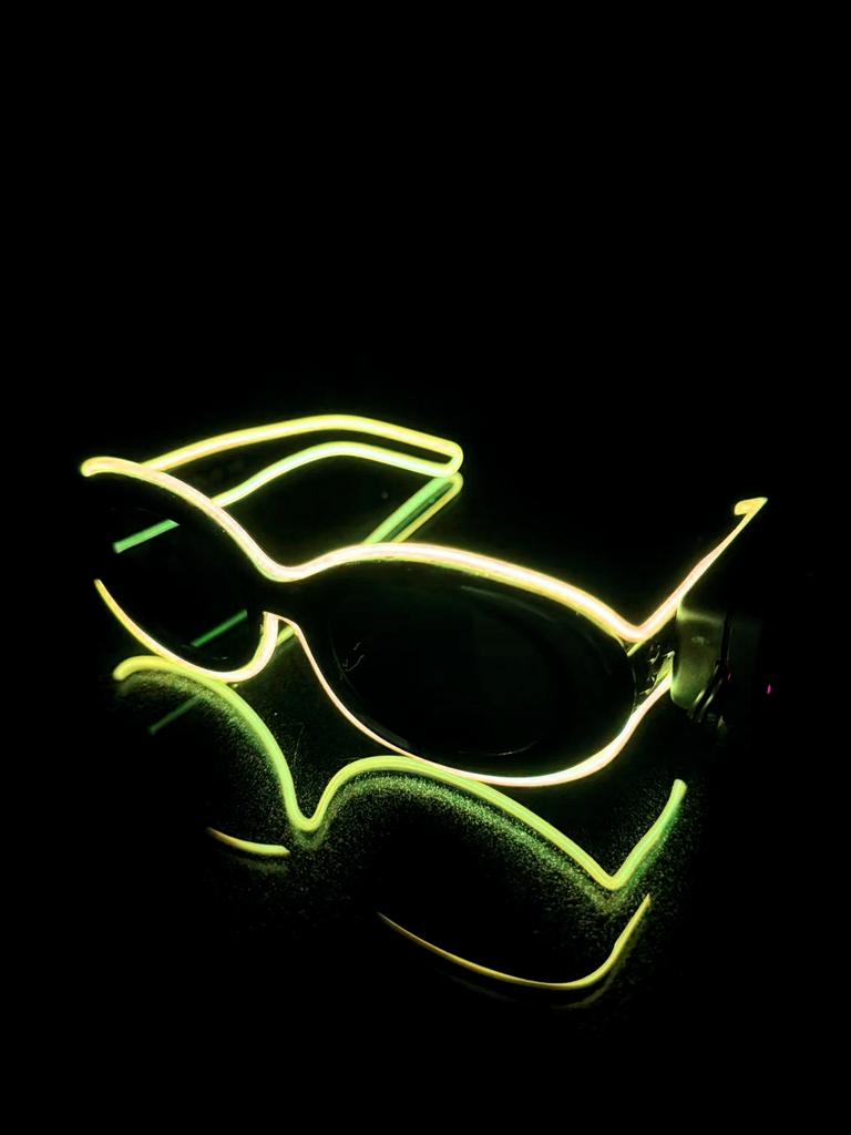 Wireless EL luminous glasses LED disco sunglasses pixel KTV bar atmosphere concert flash online celebrity party