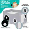 Double-Layer All-Season Enclosed Cat Bed - Warm Winter Sleeping House