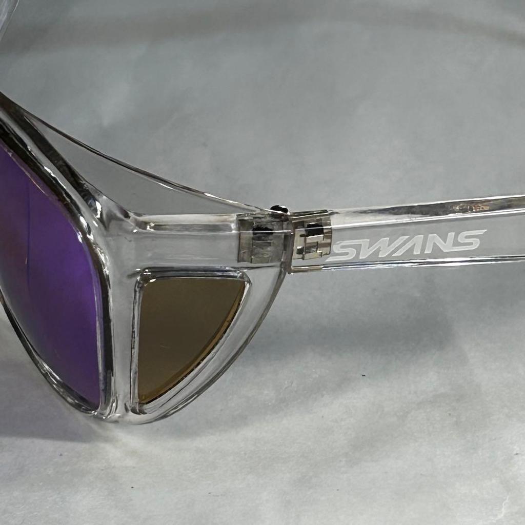 Used SWANS Sports Sunglasses UV Protection Clear Frame