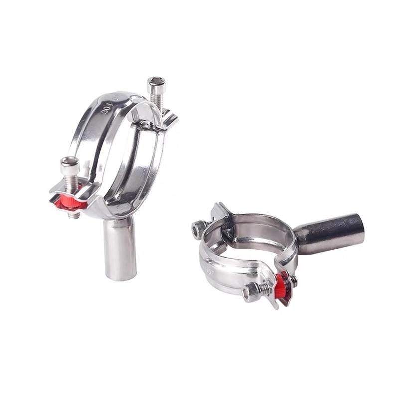 1PCS 19mm-108mm Stainless Steel Pipe Clamp Clip Support Bracket Without Base Plate Pole Length 45mm