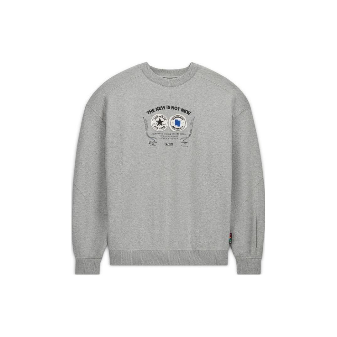 Converse x Ader Error Shapes Crew Sweatshirt Asia Sizing Vintage Grey Heather Men s 10025818-A01 L