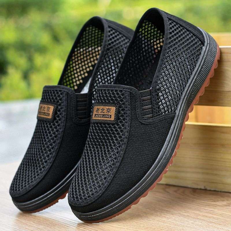 New summer mesh shoes old north cloth shoes men's non-slip, wear-resistant, breathable and deodorant mesh shoes middle-aged and elderly father shoes