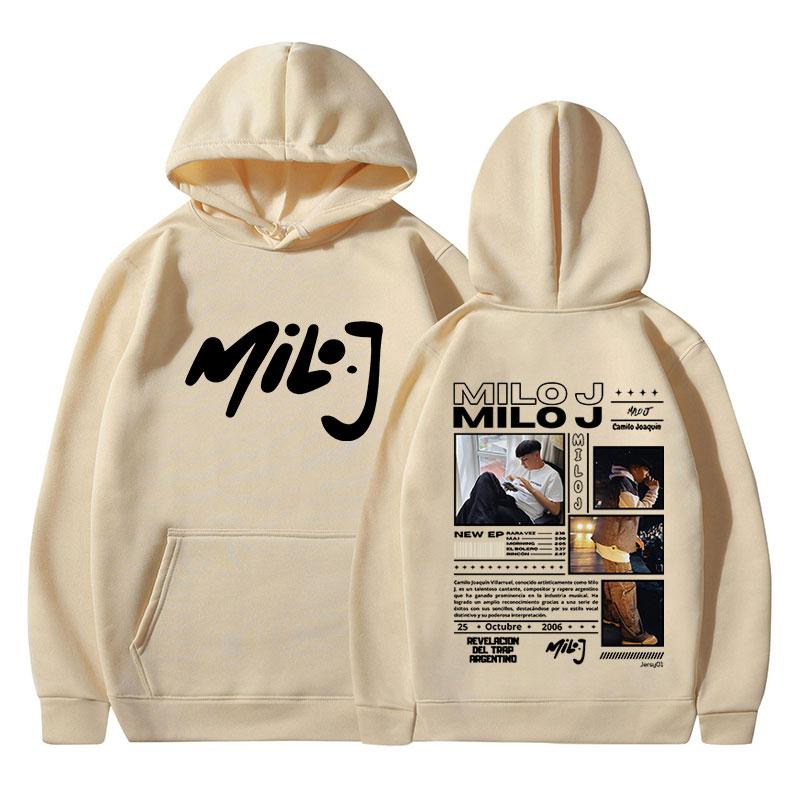 Rapper Milo J 111 Album Merch Hoodies Mannen Vrouwen Kleding Vintage Hip Hop Hooded Sweatshirt Casual Oversized Pullovers Fans Cadeau