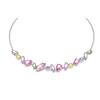 Gema Mixed Cut Rhodium Plated Necklace Women Necklace Silver 5658398