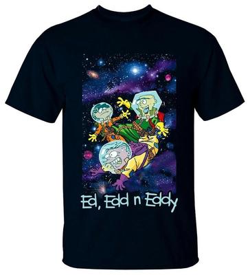 Ed, Edd n Eddy T-Shirt Tops Tees Herren Damen Kurzarm Baumwolle Schwarz Herren S bis 4XL