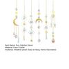 Faux Crystal Suncatcher Hanging Decoration Indoor Outdoor Garden Sun Moon Star Prism Wind Chime Ornament Rainbow Maker Pendant