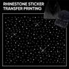 5 Sheets Gradient Polka Dot Self Adhesive Rhinestone Sticker Starry Sky Pattern Arts Crafts Iron-On Rhinestone Sheets DIY Bling